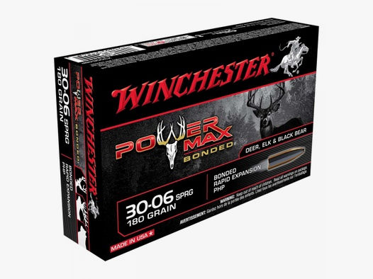 Winchester Power Max Bonded .30-06 Sprg. 180GR Bonded Rapid Expansion PHP 20 Patronen