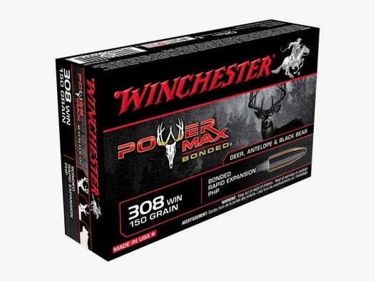 Winchester Power Max Bonded .308 Win. 150GR Bonded Rapid Expansion PHP 20 Patronen