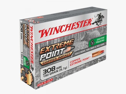 Winchester Extreme Point Copper Impact .308 Win. 150GR Copper Extreme Point 20 Patronen