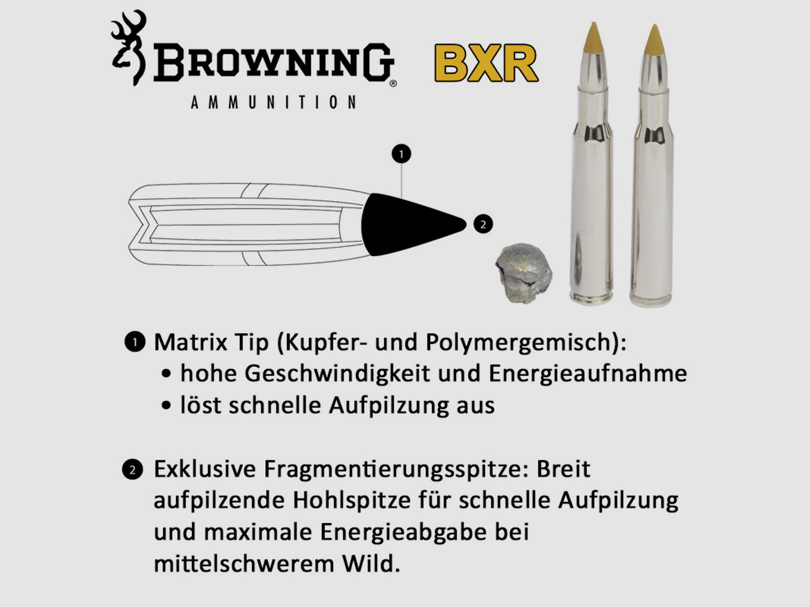 Browning .300 Win. Mag. 155GR BXR 20 Patronen