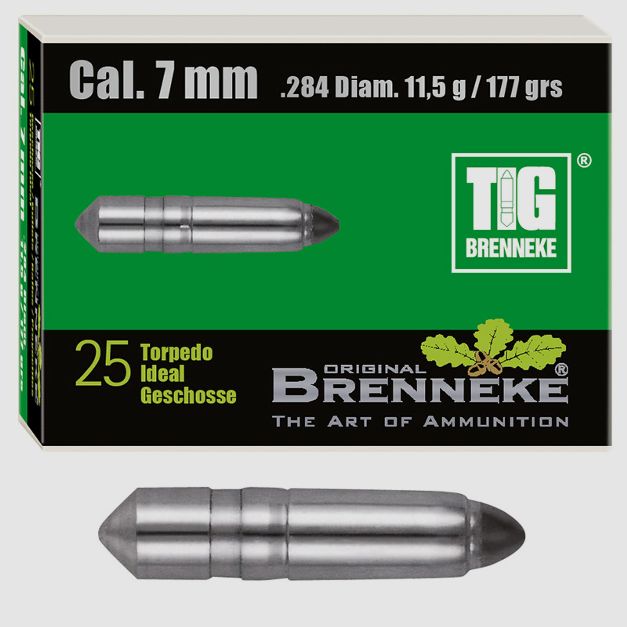 Brenneke Geschoss 7mm (.284) TIG 11,5g / 177grs 25 Stück