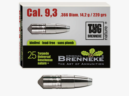 Brenneke Geschoss 9,3mm (.366) TUG nature 14,2g / 220grs 25 Stück