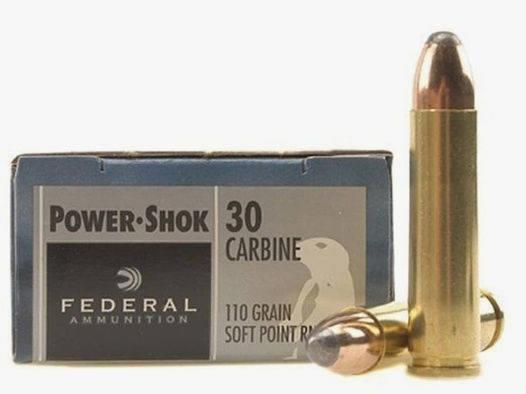 Federal Power-Shok .30 Carbine 110GR JSP RN 20 Patronen