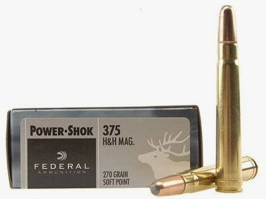 Federal Power-Shok .375 H&H Mag. 270GR JSP 20 Patronen