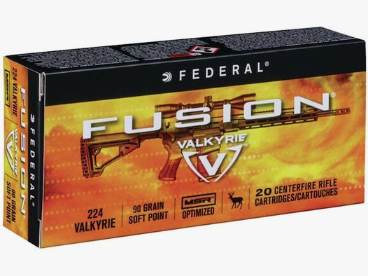 Federal Fusion .224 Valkyrie 90GR JSP 20 Patronen