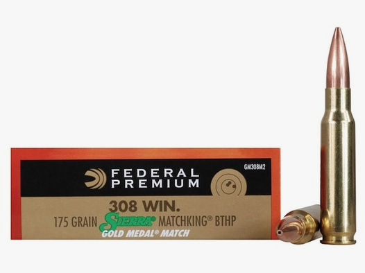 Federal Premium Gold Medal Sierra MatchKing .308 Win. 175GR BTHP 20 Patronen