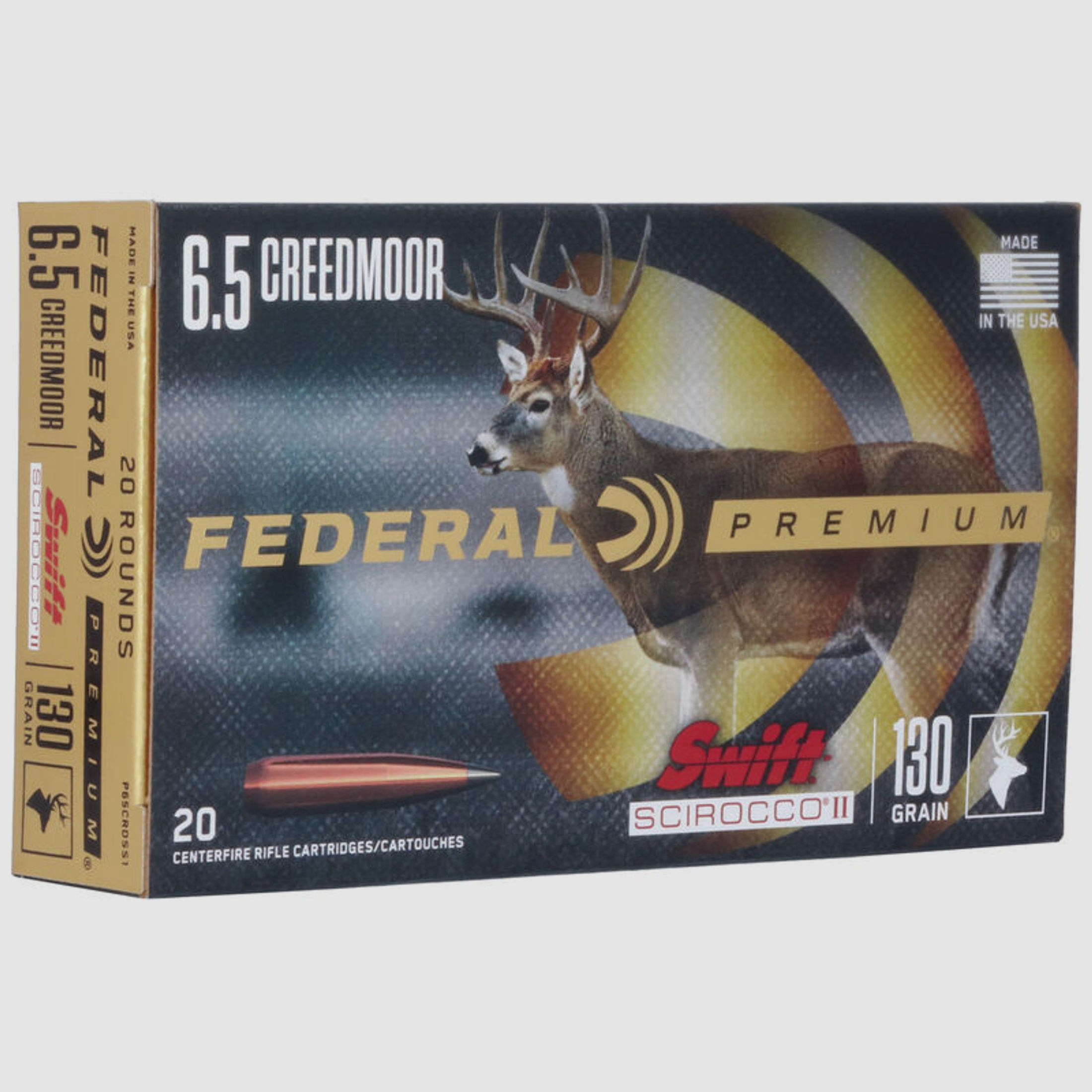 Federal Premium Swift Scirocco II 6,5mm Creedmoor 130GR 20 Patronen