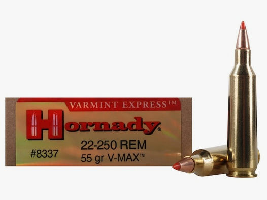 Hornady Varmint Express .22-250 Rem. 55GR V-Max 20 Patronen