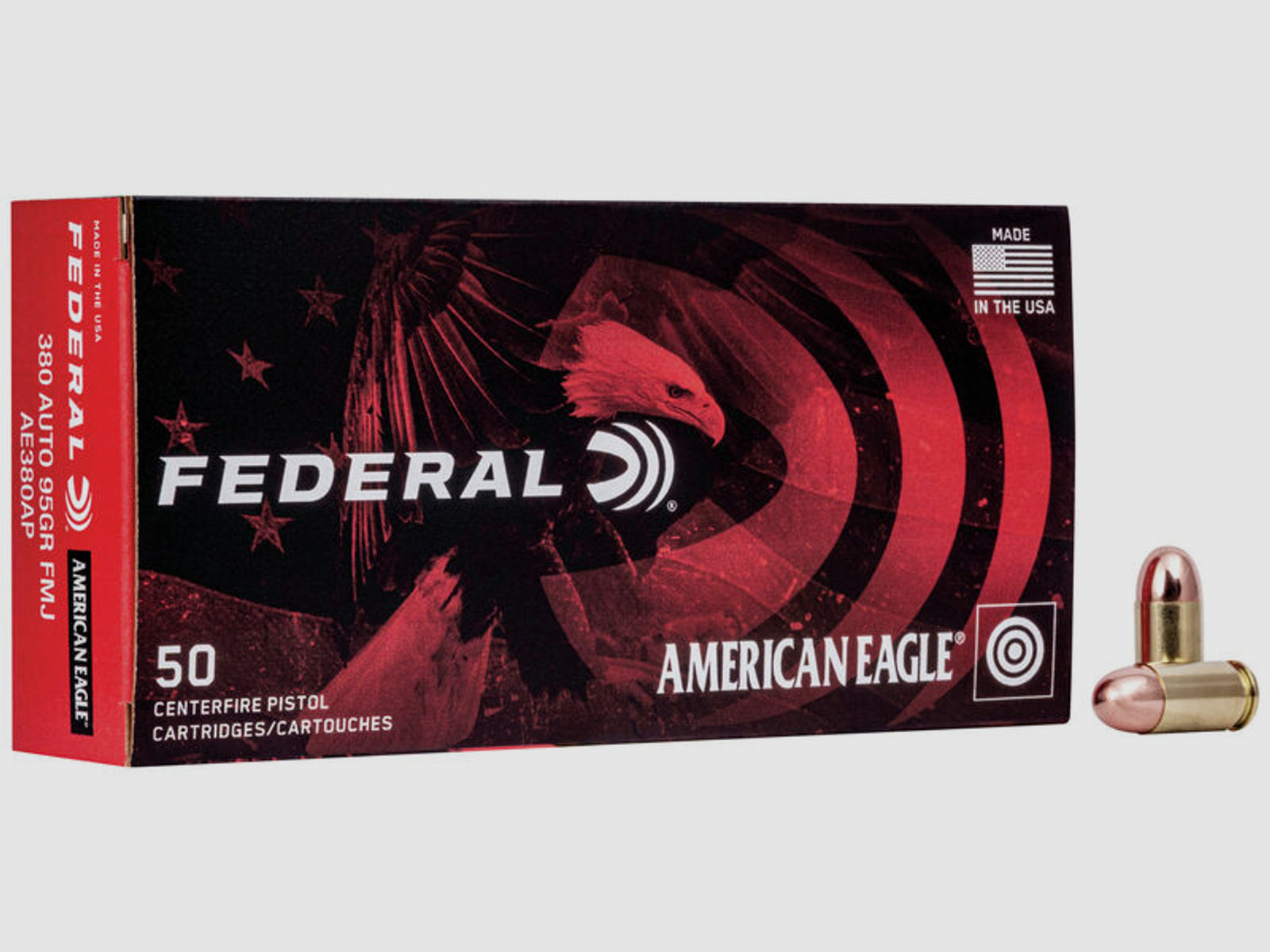 Federal American Eagle .380 ACP 95GR FMJ 50 Patronen