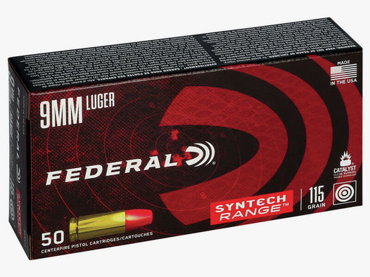 Federal Syntech Range 9mm Luger 115GR SJFN 50 Patronen