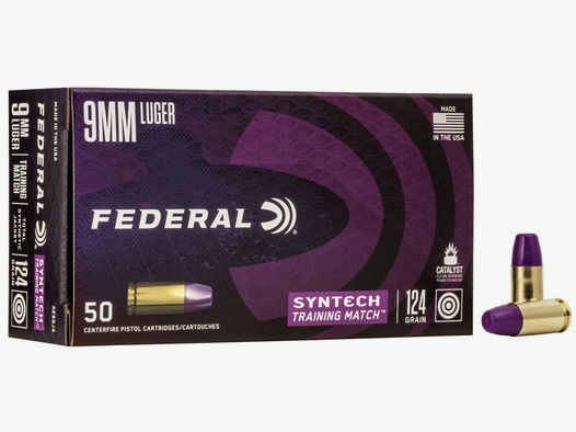 Federal Syntech Trainig Match 9mm Luger 124GR SJFN 50 Patronen