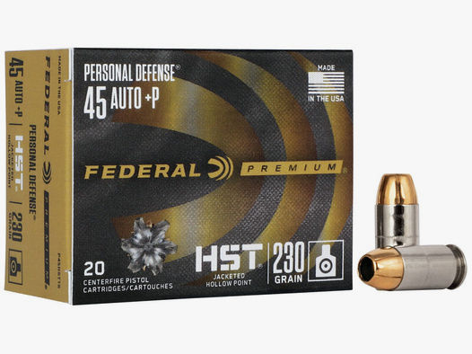 Federal Premium Personal Defense HST Law Enforcement .45 ACP 230GR JHP 50 Patronen