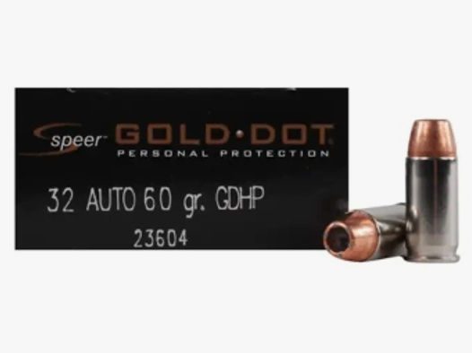 Speer Gold Dot Personal Protection .32 ACP (7,65mm Browning) 60GR GDHP 20 Patronen