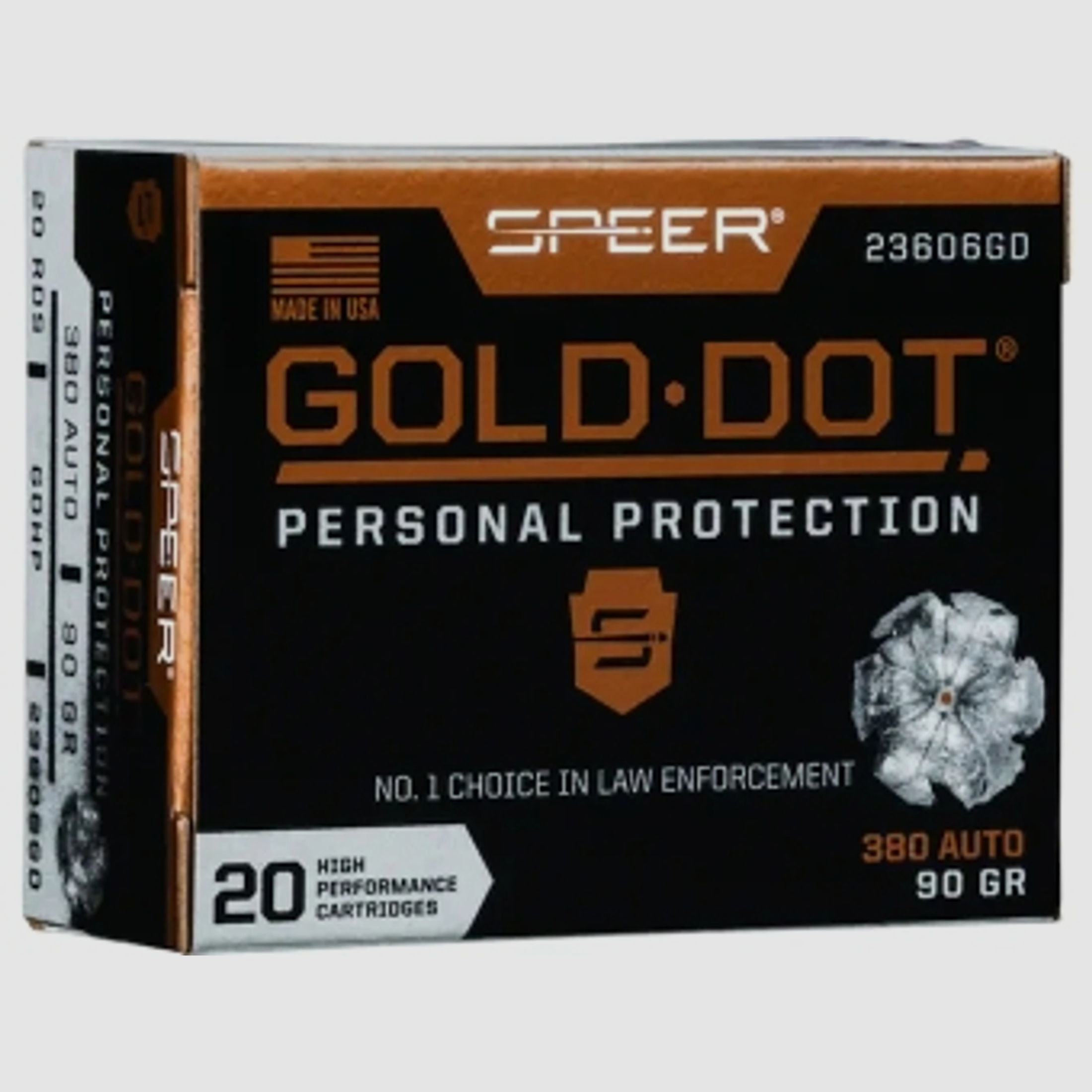 Speer Gold Dot Personal Protection .380 ACP 90GR GDHP 20 Patronen