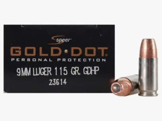 Speer Gold Dot Personal Protection 9mm Luger 115GR GDHP 20 Patronen