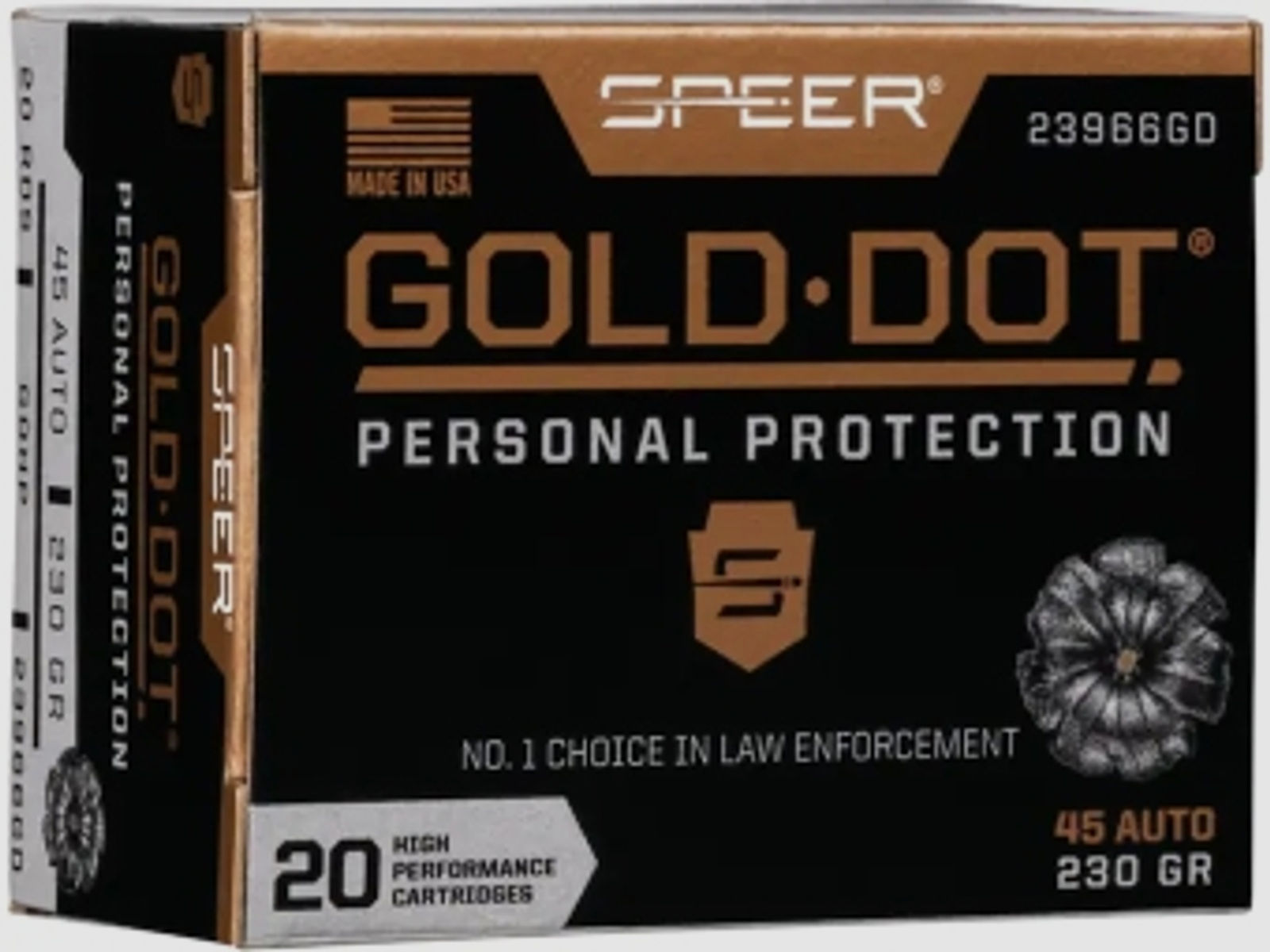 Speer Gold Dot Personal Protection .45 ACP 230GR GDHP 20 Patronen