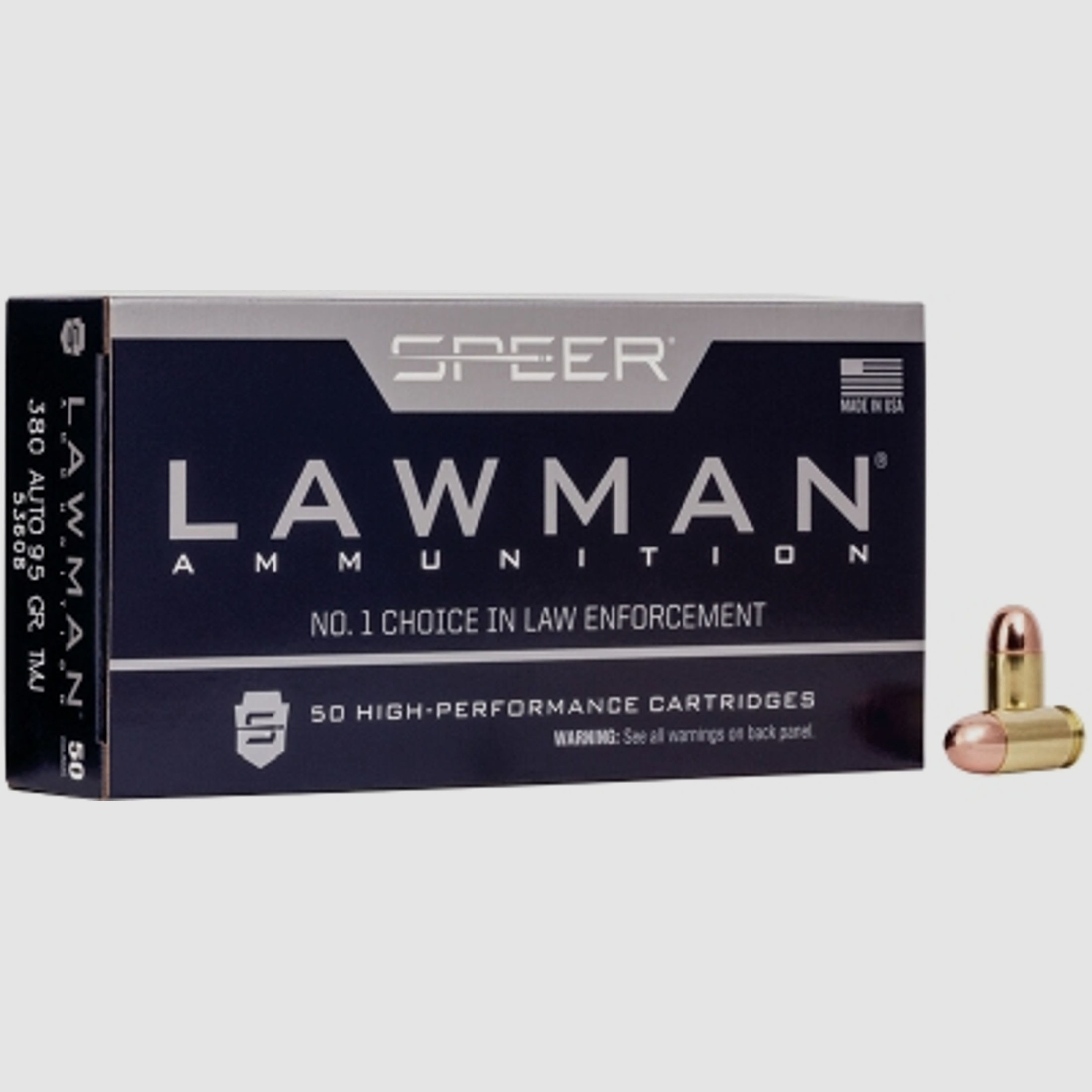 Speer Lawman .380 ACP 95GR TMJ RN 50 Patronen
