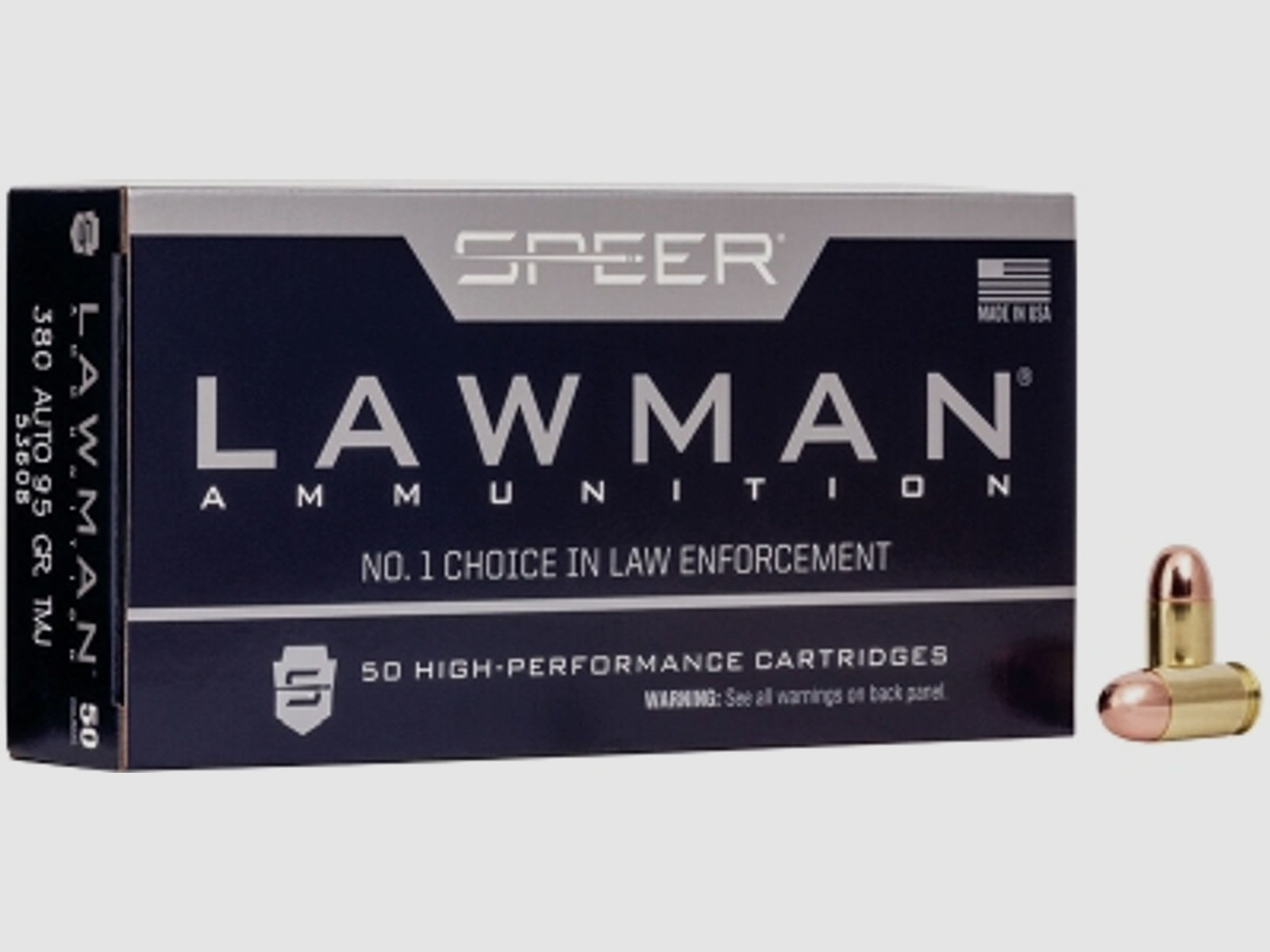 Speer Lawman .380 ACP 95GR TMJ RN 50 Patronen