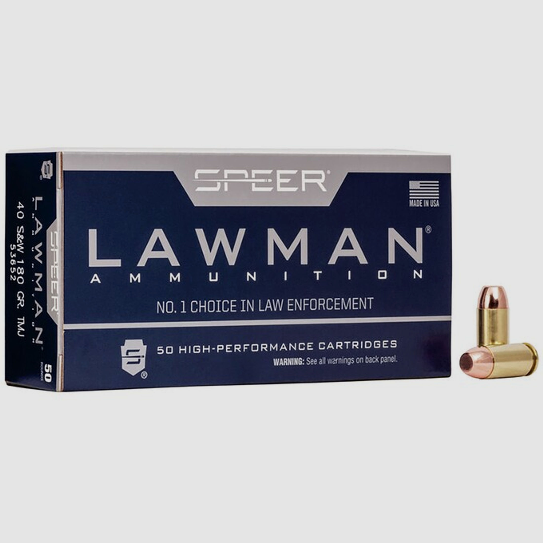 Speer Lawman .40 S&W 180GR TMJ FN 50 Patronen