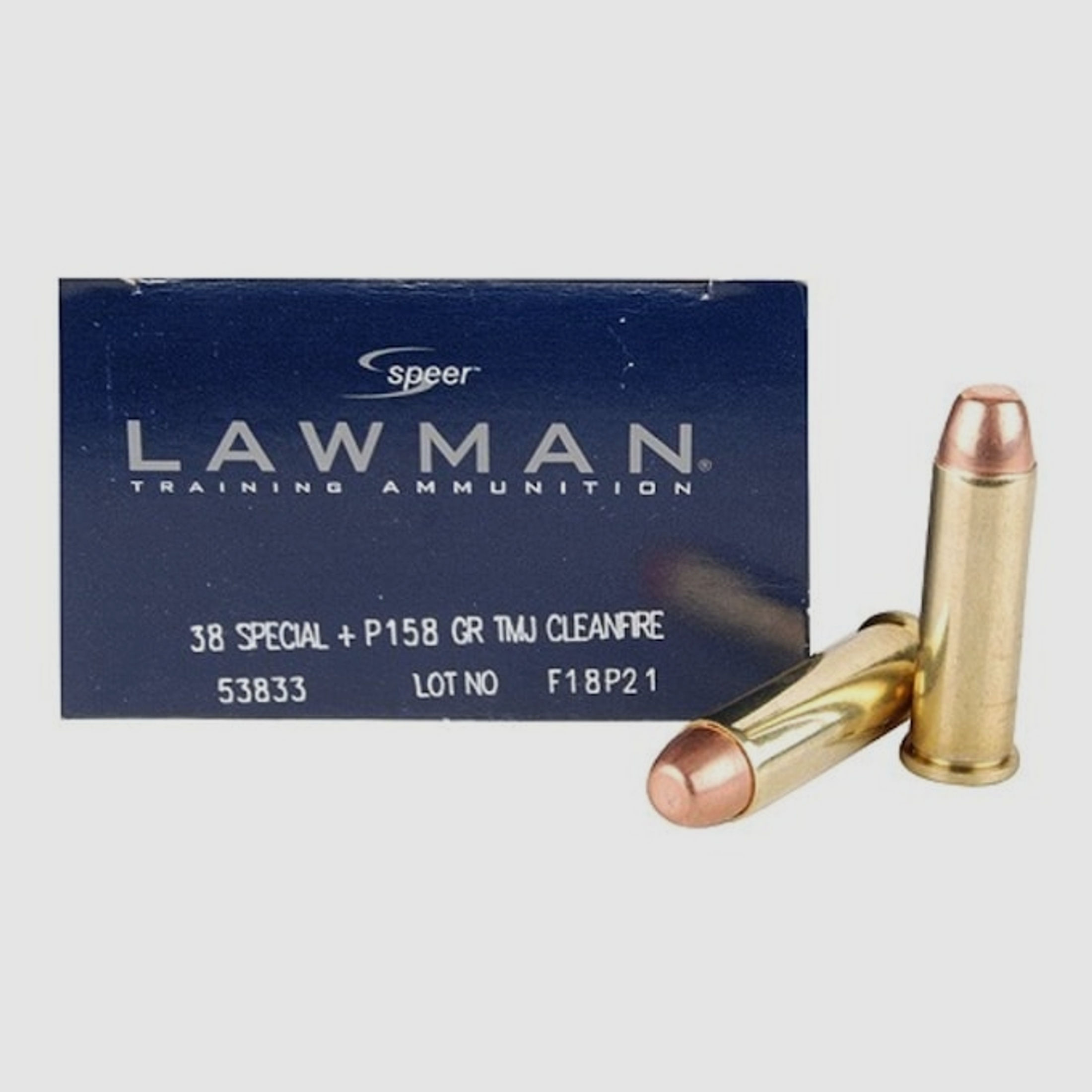 Speer Lawman CleanFire .38 Special 158GR TMJ FN 50 Patronen
