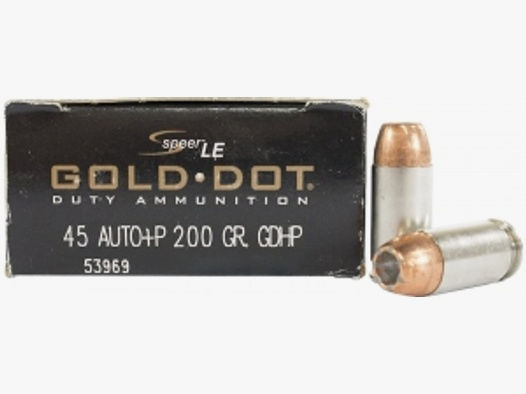 Speer Gold Dot .45 ACP +P 200GR GDHP 50 Patronen
