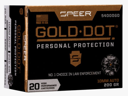 Speer Gold Dot Personal Protection 10mm ACP 200GR GDHP 20 Patronen