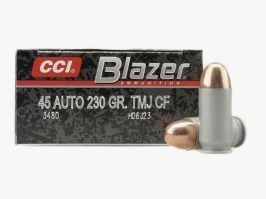 CCI Blazer Clean-Fire .45 ACP 230GR TMJ RN 50 Patronen