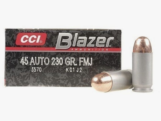 CCI Blazer Aluminium .45 ACP 230GR FMJ 50 Patronen