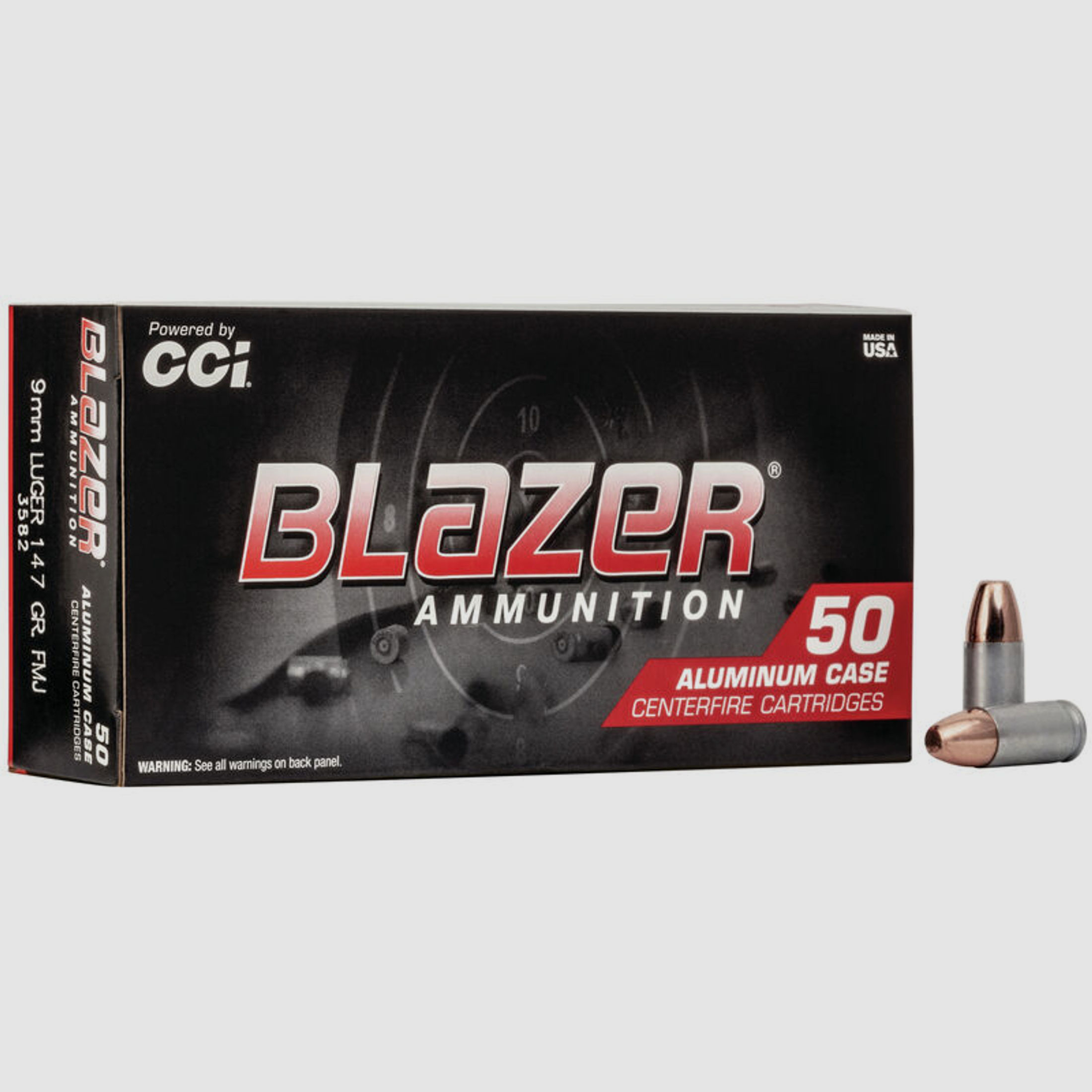 CCI Blazer Aluminium 9mm Luger 147GR TMJ 50 Patronen
