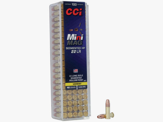 CCI Mini-Mag .22 LR 40GR Segmented HP 100 Patronen