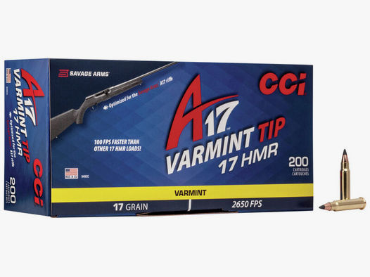 CCI A17 .17 HMR 17GR Polymer Tip 200 Patronen