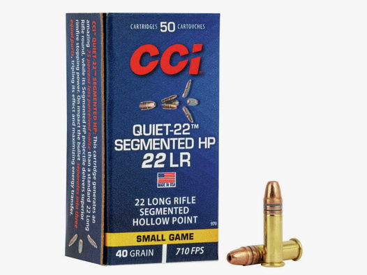 CCI Quiet-22 .22 LR 40GR Segmented HP 50 Patronen