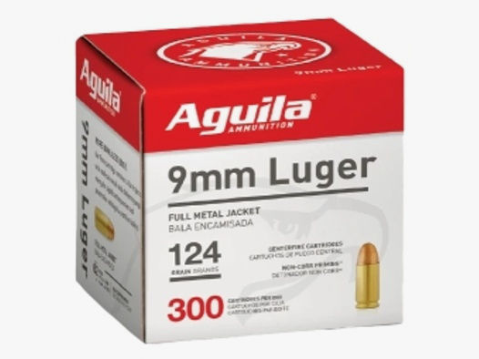 Aguila Standard 9mm 124GR FMJ 300 Patronen
