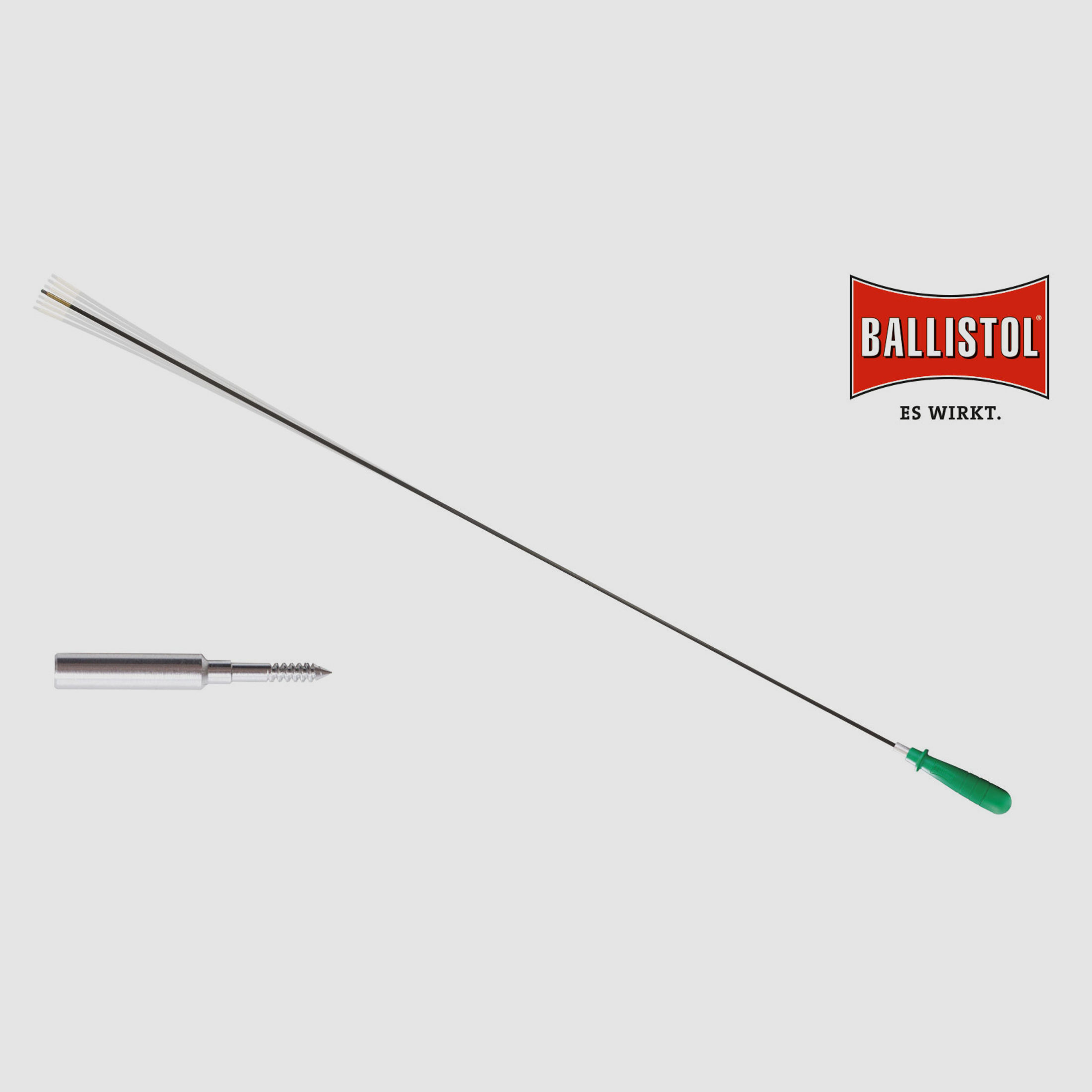 Ballistol Carbon-Putzstab lang mit Zubehör, Ø 4 mm (1/8" Außengewinde)
