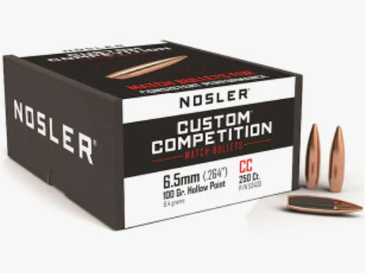 Nosler Geschoss 6,5mm/.264 Custom Competition 100GR HPBT 50 Stück