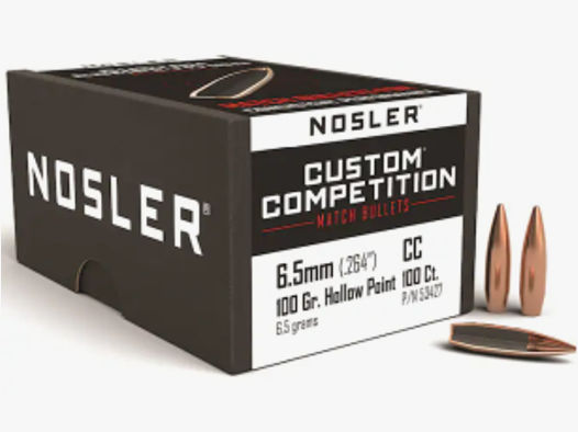 Nosler Geschoss 6,5mm/.264 Custom Competition 100GR HPBT 1000 Stück