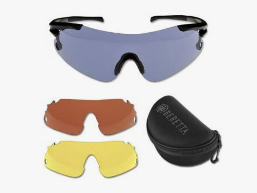 Beretta Schießbrille "OC70" mit 3 Wechselgläsern und 1 Etui