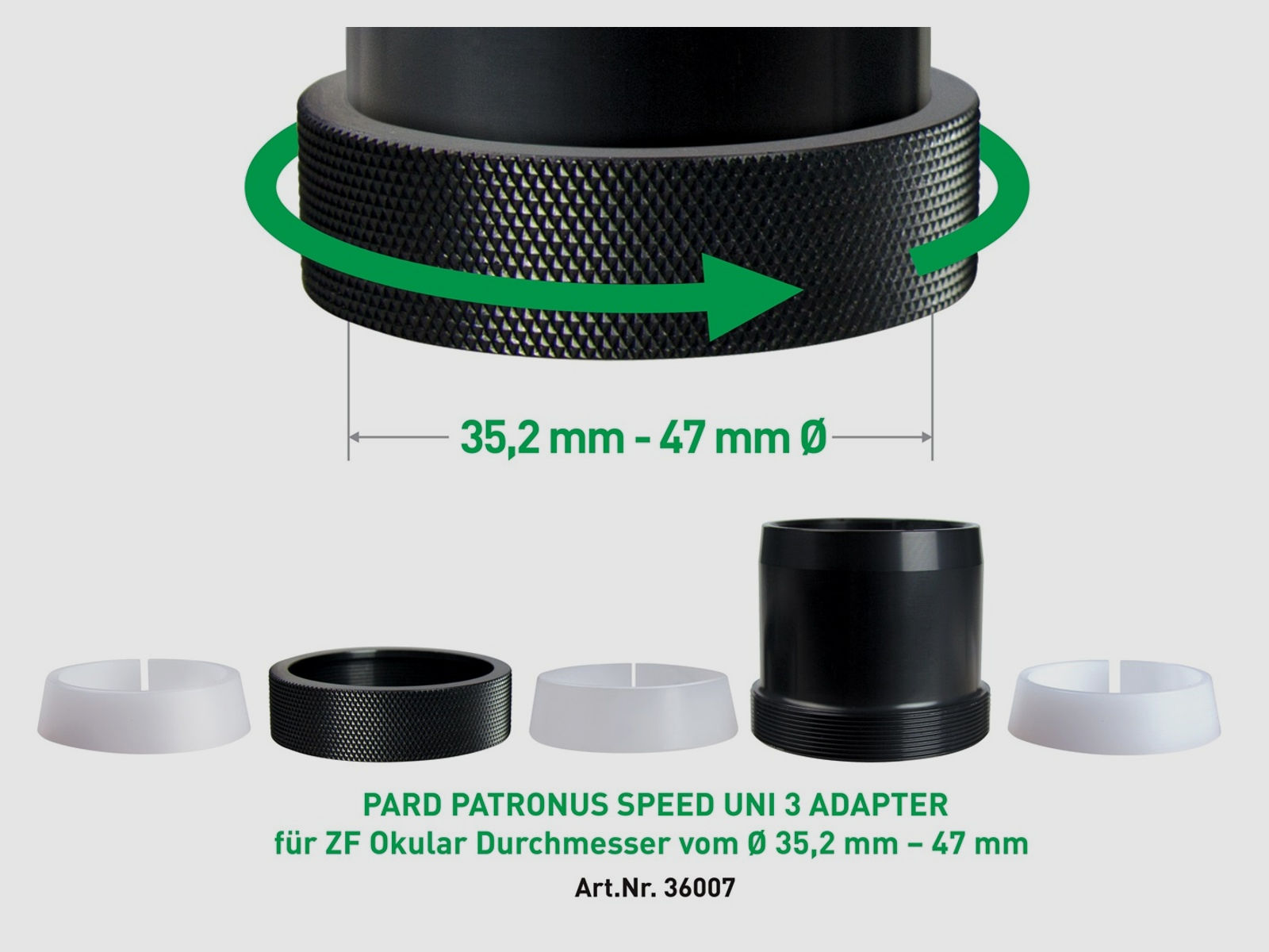 Universal Klemmadapter Uni Speed 3 Adapter PARD - Patronus 35,2-47mm