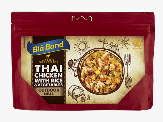 Blå Band Thai-Hühnchen mit Reis und Gemüse