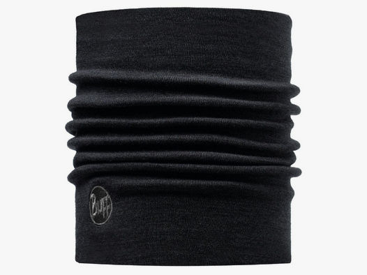 Buff Heavy Merino Wool Neckwarmer Solid Black