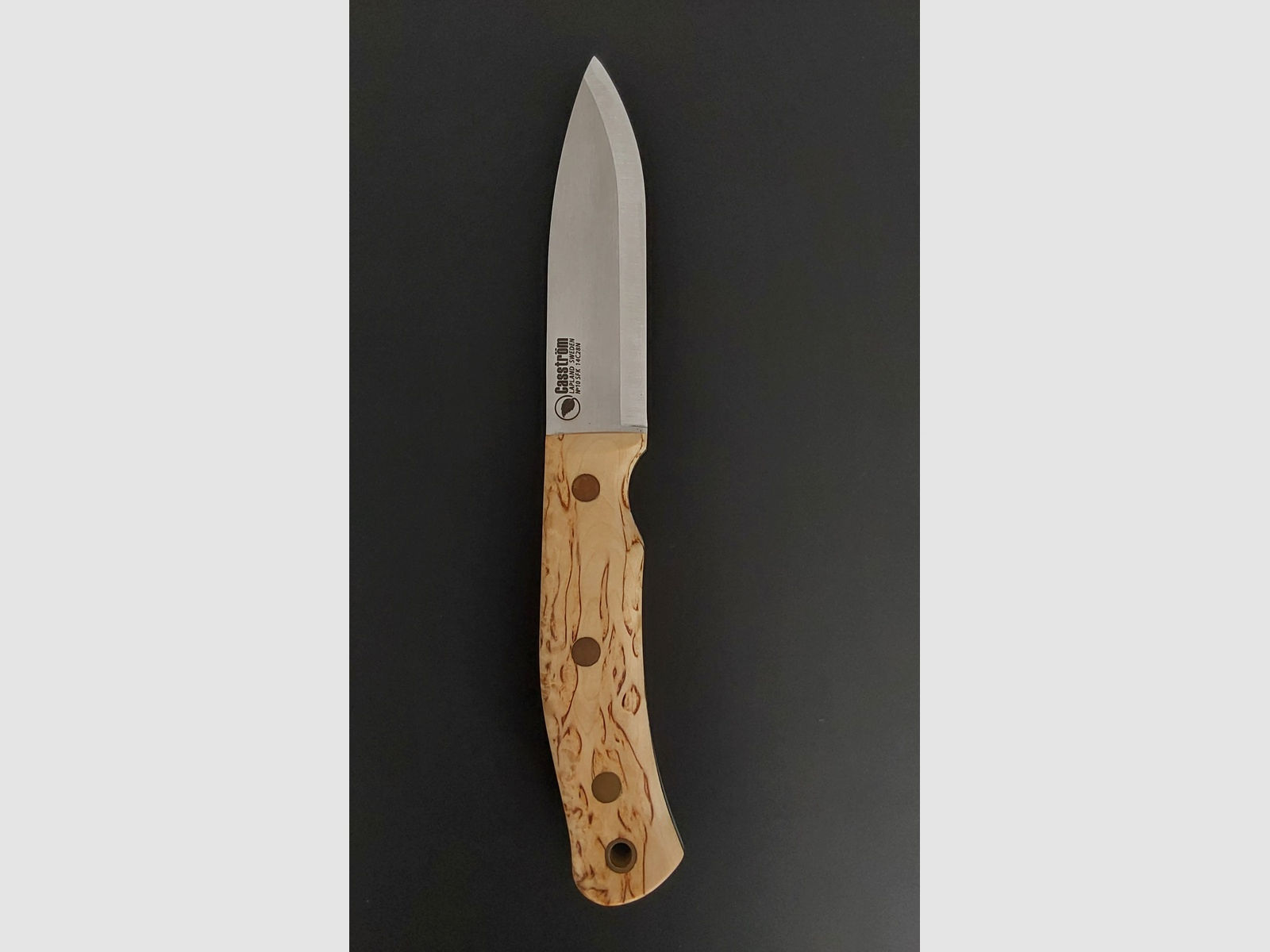 Casström No. 10 Swedish Forest Knife, Curly Birch Handle, Scandi-Grind 