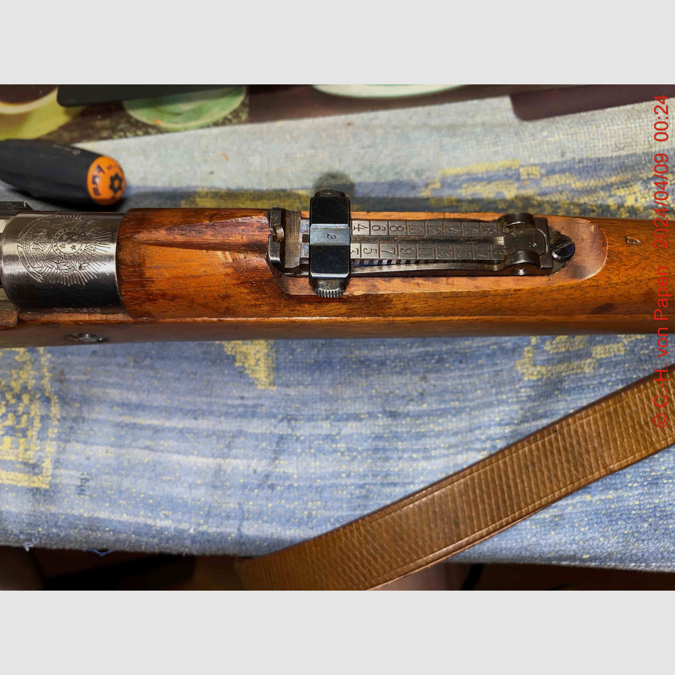 DWM Berlin Mauser 98 Mod 1908 Brasilien 7X57 mit nummerngleichen Bajonett  mit ZF