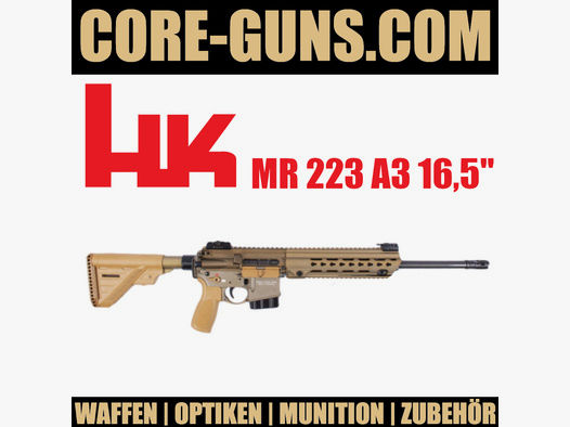 HK SLB MR223, A3-Version, Slim-Line HKey, Kal. .223 Rem.,16,5", sandfarben - UVP: 2700€