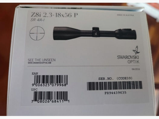 Zielfernrohr Optika Swarovski Z8I 2.3-18X56 P