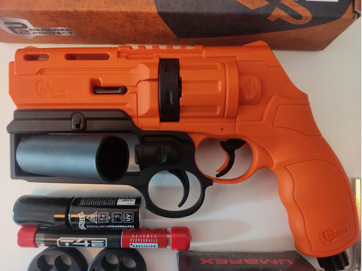 UMAREX P2P HDR 50 CO2-RAM Revolver Kal. .50 orange mit Zubehör