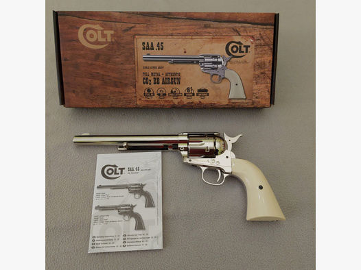 COLT SAA.45 CO2 Revolver Nickel Pearl Ausführung