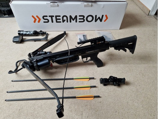 Steambow Onyx  Armbrust selbstspannend AR 15 look
