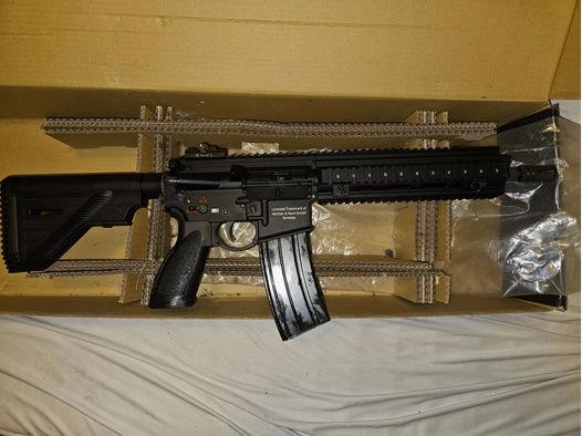 Heckler & Koch HK416 A5 Schwarz Vollmetall Softair-Gewehr Kaliber 6 mm 