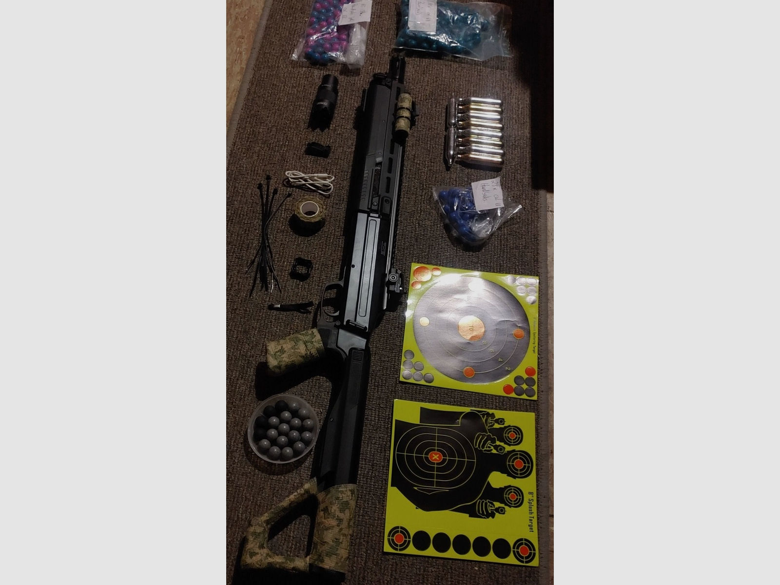 Umarex Hdx68 F im fünfeck  x Tracer .68 Munition  co2 kapseln T4E Pumpgun Shotgun Set Kit