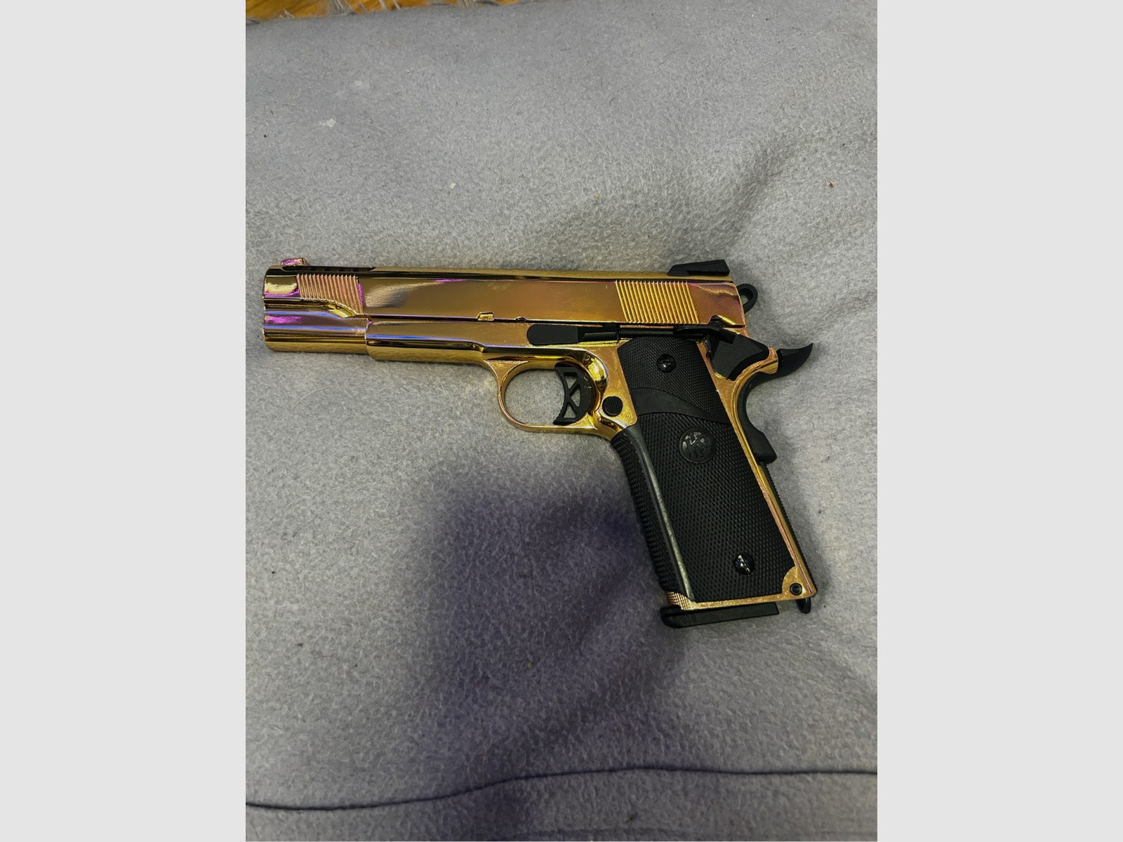 KLI M1911 V12 Vollmetall GBB 6mm BB Plated Gold-Finish